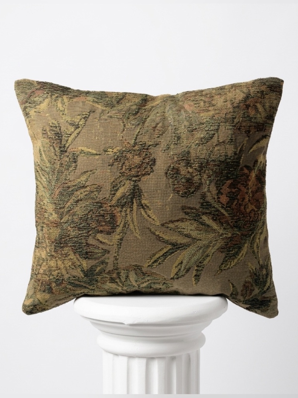 Handmade Vintage inspired Tapestry Pillow Case Dark Academia Cottagecore Floral